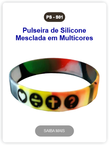 Pulseiras de silicone mescladas multicores