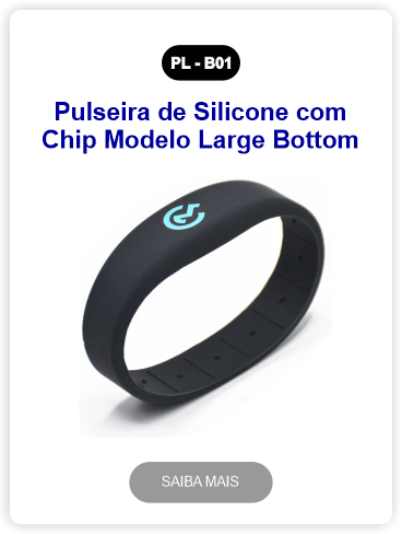 pulseiras de silicone com chip
