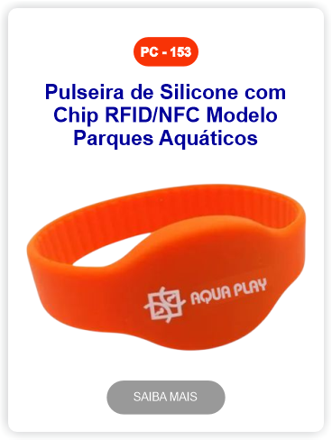 pulseiras de silicone com chip