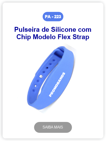 pulseiras de silicone com chip