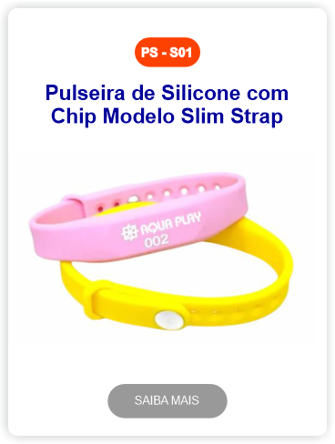 pulseiras de silicone com chip
