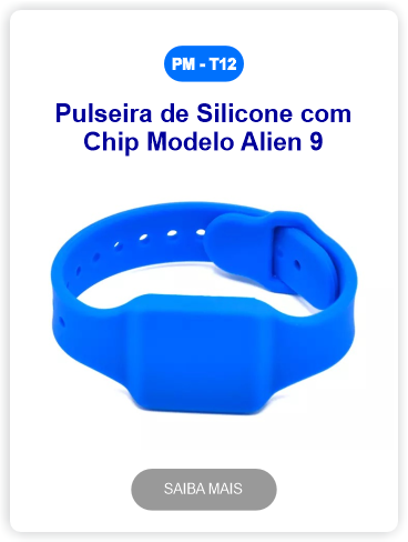 pulseiras de silicone com chip