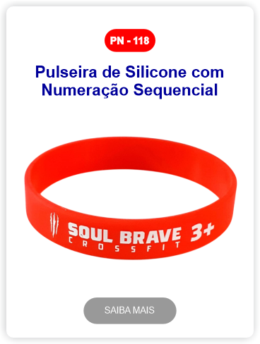 Pulseiras de Silicone Numeradas