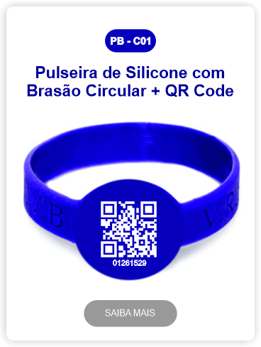 Pulseiras de Silicone com QR Code