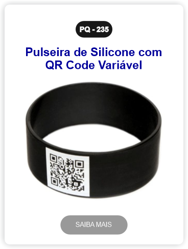 Pulseiras de Silicone com QR Code