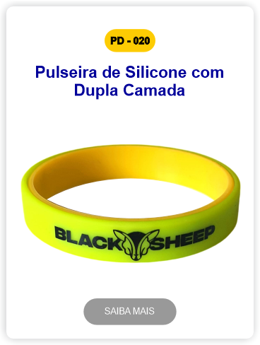 pulseiras de silicone com dupla camada