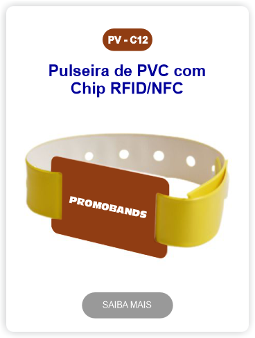 pulseiras de silicone com chip