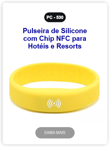 pulseiras de silicone com chip