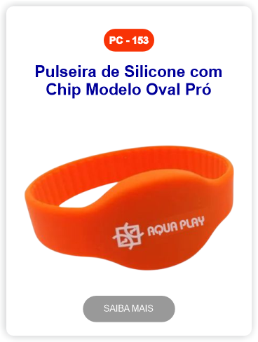 pulseiras de silicone com chip